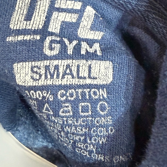 UFC Fit Apparel Navy Blue Hoodie with Front Pocket, Size Small - Picture 3 of 4